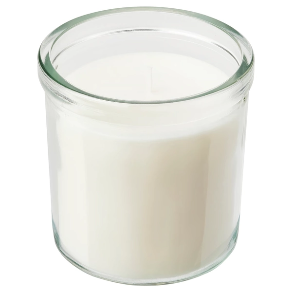 JÄMLIK Duftkerze im Glas - Vanille/hellbeige 40 Std.