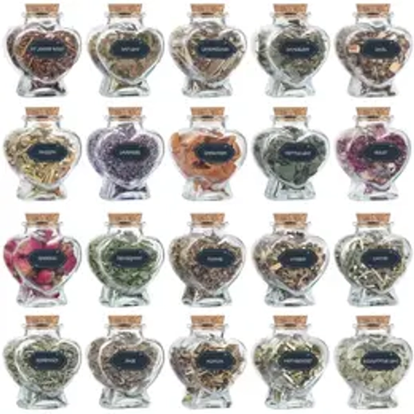  Love Bottle Magic Crafting Kit - 20-Piece Dried Herbs & Flowers Set for Spells
