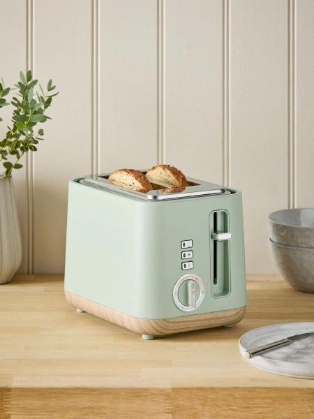 Sage Green Bronx 2 Slice Toaster - Size ONE