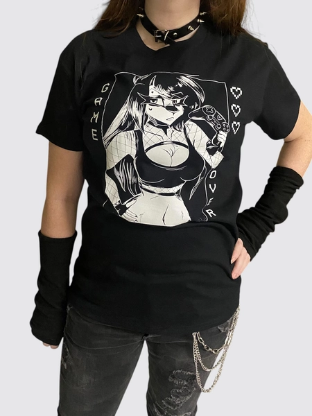 Game Over - Y2K Furry Bunny Gamer Girl T-shirt - Etsy