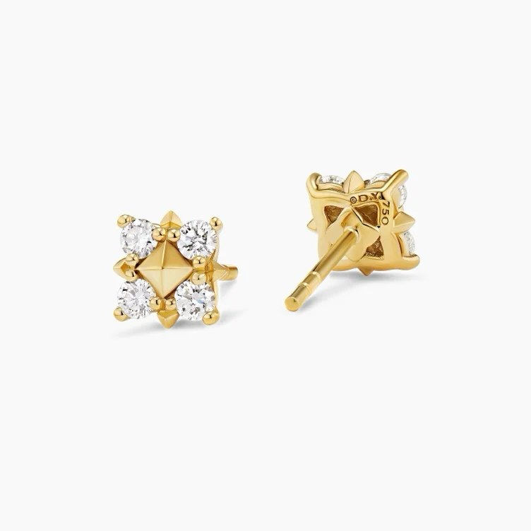 Renaissance Diamond Earrings in 18K Gold with Diamonds