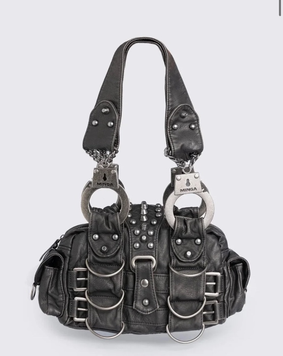 Mugshot Vegan Shoulder Bag | One Size / Black