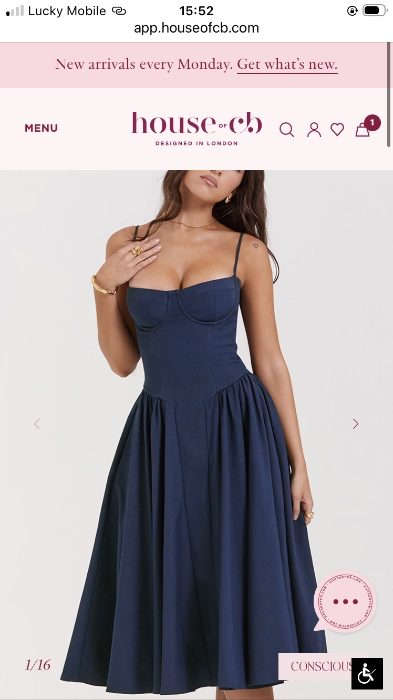 Samaria French Navy Corset Sundress