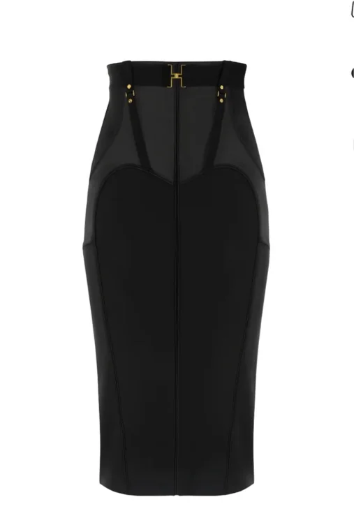 Structured black skirt 