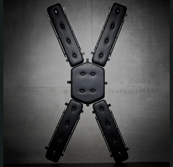 Master Series Wall-Mounted St. Andrew’s Cross | Adjustable 5-Piece Design - Wall Mounted