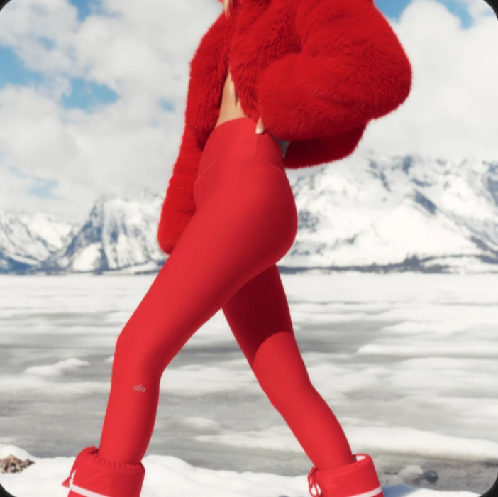 7/8 High-Waist Airlift Legging - Bright Red | Bright Red / L / 7/8 24.5"