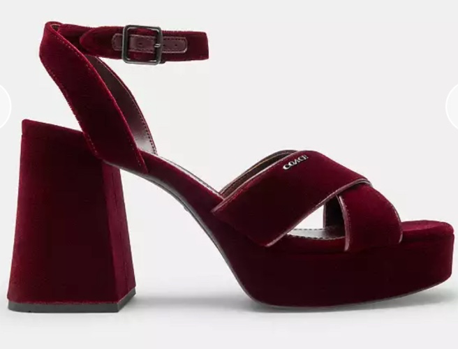 Coach block heel sandal 