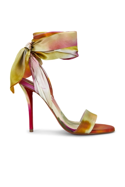 Christian Louboutin Miss Z Sandal Du Desert 100 Sandal in Green,Orange