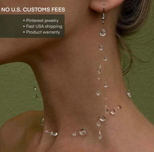 handmade dew rain earrings