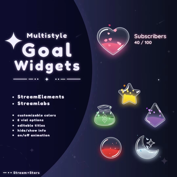 Twitch|youtube Liquid Goal Bar Widget - Streamlabs and Streamelements - Etsy Netherlands