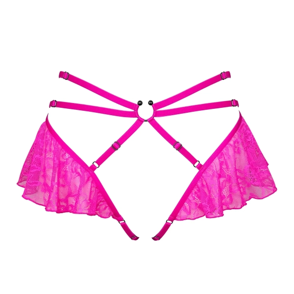 Hologram Skirted Harness Electric Magenta - XS/S / Electric Magenta