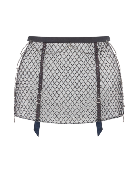 Chrystelle Suspender in Silver | By Agent Provocateur