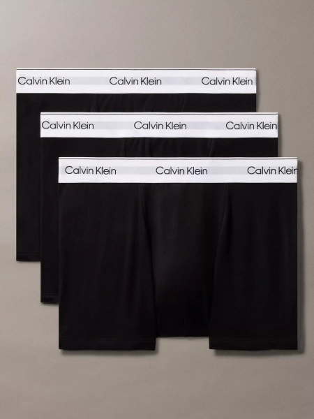 Calvin Klein Icon Cotton Stretch Relaxed Dart Trunks, Pack of 3, Black