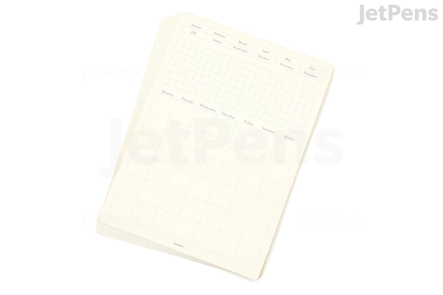 STALOGY Removable Calendar Stickers - Undated Monthly - Medium