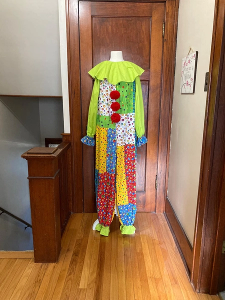 Adult Fits Approx. 5'3" to 5'7" Clown Suit Costume 2 Piece Patchwork Dots #265 - Etsy