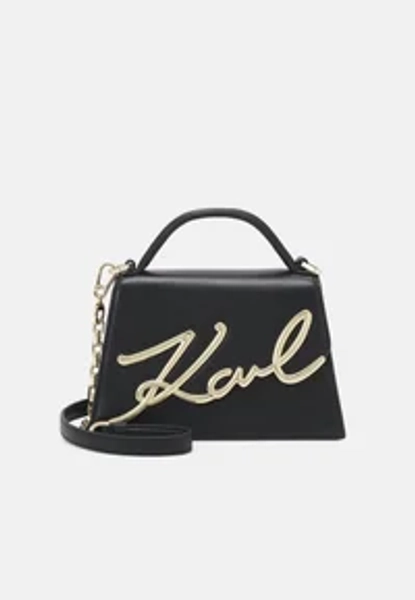 SMALL CROSSBODY - Handväska - black/gold-coloured