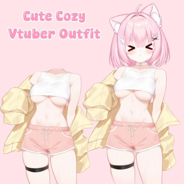 Cute Comfy Vtuber Outfit Asset | Fully Rigged - Etsy