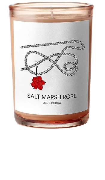 D.S. & DURGA Salt Marsh Rose Candle in Brown.