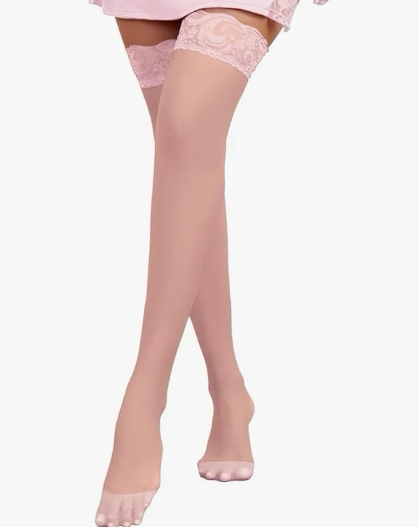 BEINF Halterlose Strümpfe Damen mit Spitzenbund Sexy Strümpfe Halterlos Overknee Stockings