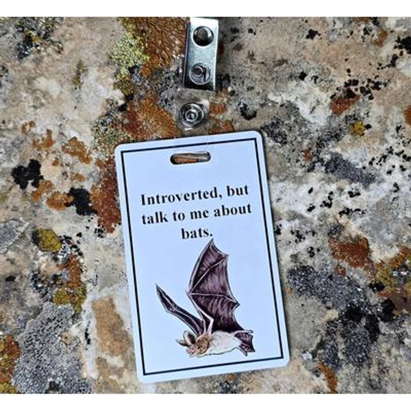 Introverted Bat Badge: Waterproof PVC Accessory