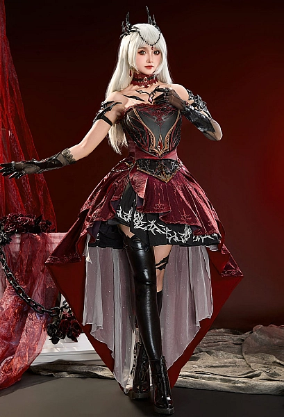 Love and deepspace Cosplay Kostüm MC Kampf Outfits Scarlet Passion Abysm Sovereign Top Rock Set