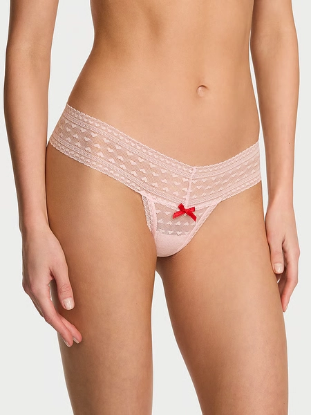 Heart Lace Thong Panty