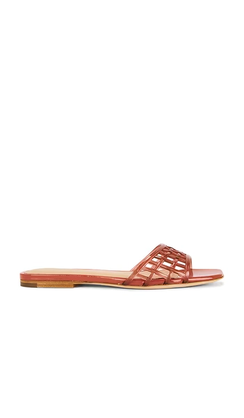 Veronica Beard Maris Jelly Sandal in Orange. - size 8