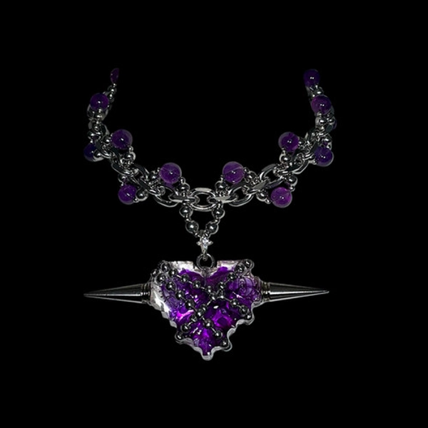 Venom Priest Purple Heart necklace