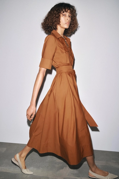 BALERINI DIN PIELE, CU SPATELE GOL