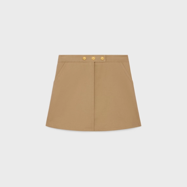 GABARDINE Short Skirt | CELINE