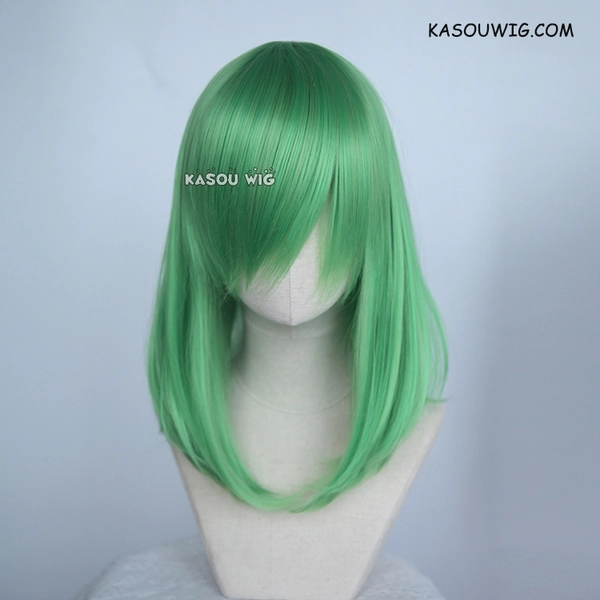 M-1/  KA060 light green bob cosplay wig. shouder length wig 