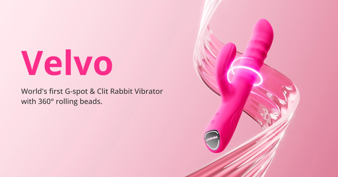  Lovense Velvo: A Thrusting, Rolling Bunny Vibrator with Dual-Stimulation Vibration for a Powerful Clitoral and G-Spot Massage.