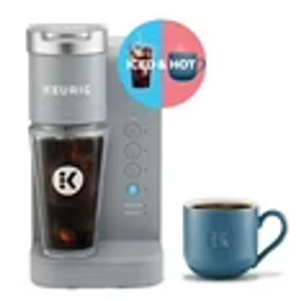 Keurig K-Express Essentials Plus, Iced and Hot Single-Serve K-Cup Pod Coffee Maker, Gray