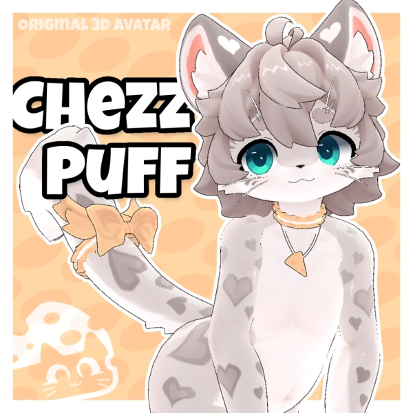 ChezzPuff - Kemono Snow Leopard Avatar (VRChat/VRM)