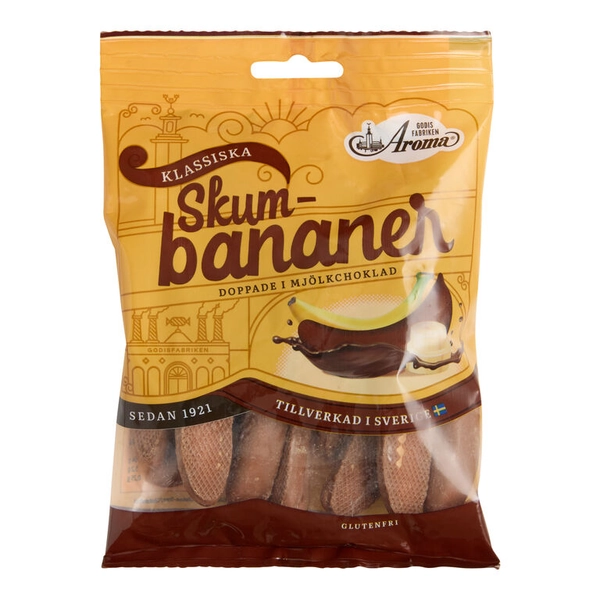 Aroma Skum-Bananer Choco Banana Swedish Gummy Candy Set of 2