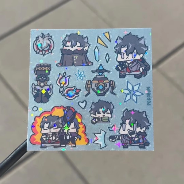 Wriothesley Holographic Small Sticker Sheet - Genshin Impact - Etsy