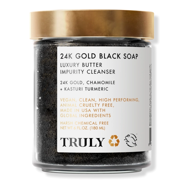 24K Gold Black Soap Luxury Butter Impurity Cleanser