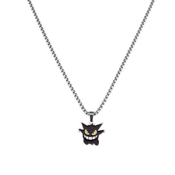 Gengar Necklace Titanium Steel Gengar Pendant 60cm Chain