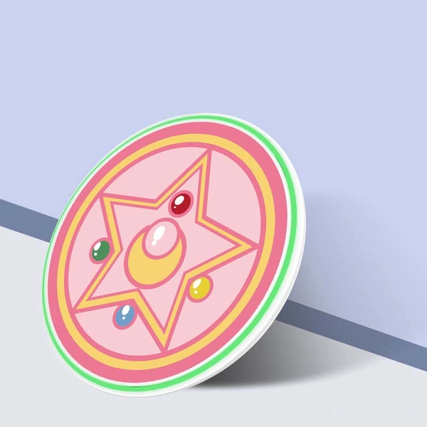 Mini Cute Wireless Charger Magic Circle Phone Charging Pad Kawaii Decor - A