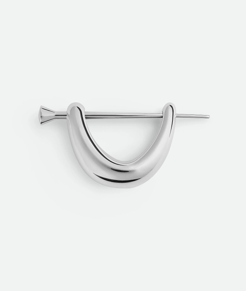 Women's Ellipse Hair Clip in Silver