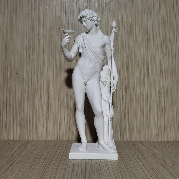 Bacchus Dionysus Statue God of Wine Alabaster Sculpture 30cm Exact Replica