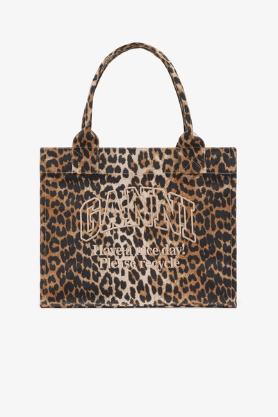 Leopard Large Canvas Tote Bag