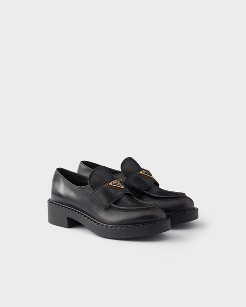 Prada leather loafers