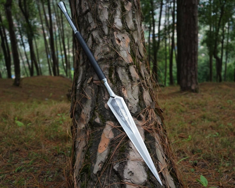 Hand-Forged Historical Spear – 16″ Carbon Steel Decorative Collectible, Tempered Blade Gift