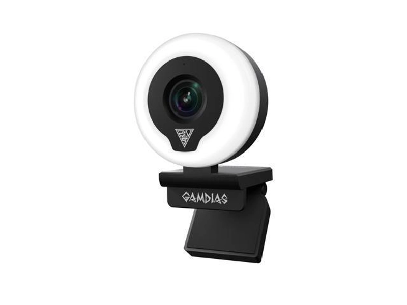 Gamdias IRIS M1, Streaming Webcam, Ring Light 1080P HD 60fps, Built-in Microphone, USB Cam.