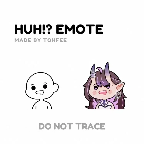 HUH!? YCH EMOTE by tohfee (@tohfee)