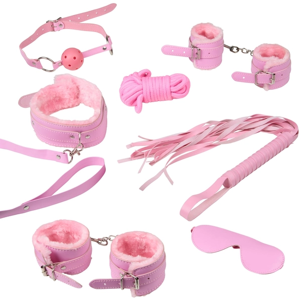 Baseks Pink Fluffy Beginner’s Bondage Sett