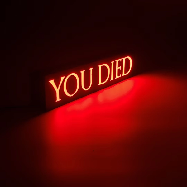 Dark Souls Lightbox | You Died | Gaming | 3D Lamp | Dark Fantasy Decoration | Souls Wall Art | Room Decor Sign | Funny Gift - Etsy
