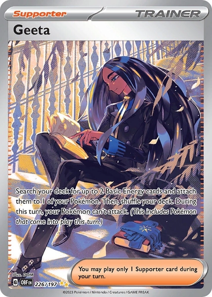 Geeta - 226/197 - Obsidian Flames - NM/LP - Pokemon - Read Desc.