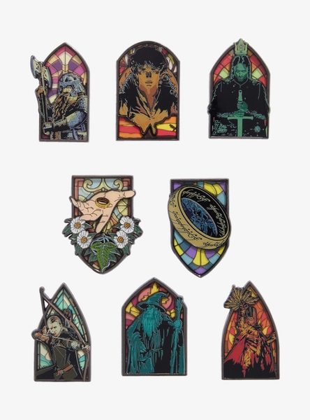 The Lord Of The Rings Character Stained Glass Blind Box Enamel Pin